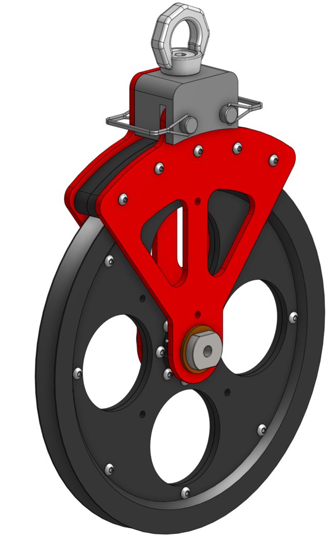 The finished sheave, built to these plans
