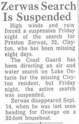 Zerwas Wreck Newspaper Clippings - WaterTown Times - Sept 22 1973 - clipping